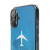 Stylish Clear Phone Case with Airplane Design, Travel Accessory, Personalized Gift, Phone Protection, Trendy Phone Cover