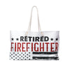 Retired Firefighter Weekender Bag – Distressed American Flag & Thin Red Line Travel Tote