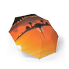 Sunset Scenic Semi-Automatic Foldable Umbrella - Perfect for Travelers