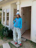 Letter Print Loose Couple Hooded Sweater Coat