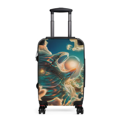 Cosmic Wave Design Suitcase – Perfect for Travel Enthusiasts