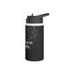 Inspirational Stainless Steel Water Bottle - "Never Give Up on Your Dreams" - Motivation for Fitness, Travel, Yoga, Gift Idea, Eco-Friendly
