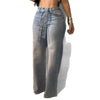 Womens Loose Slimming Straight-leg High-waisted Pants