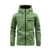 Men's Fashion Casual Hooded Solid Color Multi-pocket Work Pants Outdoor Coat