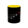 Aviation Jet Mug — Red Leader Flight Trail Coffee Cup (11/15oz)