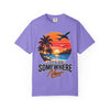Let's Go Somewhere New T-Shirt - Retro Beach Sunset Travel Tee