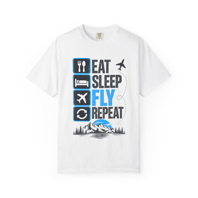 Eat Sleep Fly Repeat T-Shirt — Pilot & Aviation Travel Tee