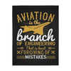 Aviation Is the Branch of Engineering Microfiber Blanket – Pilot Gift Throw