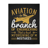 Aviation Is the Branch of Engineering Microfiber Blanket – Pilot Gift Throw