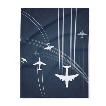Aviation Themed Arctic Fleece Blanket, Cozy Airplane Throw, Travel Gift, Airplane Decor, Perfect for Pilots, Jetsetter's Comfort