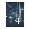 Aviation Themed Arctic Fleece Blanket, Cozy Airplane Throw, Travel Gift, Airplane Decor, Perfect for Pilots, Jetsetter's Comfort