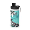 Beach Vibes Stainless Steel Water Bottle, Travel Tumbler, Summer Hydration, Fitness Gear, Outdoor Adventures, Gift for Beach Lovers