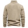 Fashion Personality Stand-collar Zippered Sweatshirt With Fleece Winter Casual Pullover Top Men's Clothing