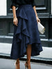 New Irregular Wave-Hem Elegant Skirt