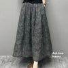 Ramie Printed Skirt Women Big Swing Art