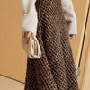 Woolen A- Line Skirt Thickened Belly Covering Big Hem Umbrella Skirt