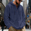 Loose-fit Breathable Long-sleeve Linen Hoodie For Men