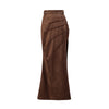 Slimming Pleated Slit Chic Bodycon Skirt