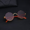 Men's Metal Round Frame Retro Sunglasses