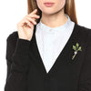Contracted stereo flower brooch