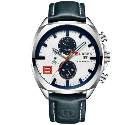Curren new 8324 men's watch belt waterproof watch six-needle watch