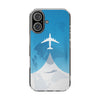 Stylish Clear Phone Case with Airplane Design, Travel Accessory, Personalized Gift, Phone Protection, Trendy Phone Cover