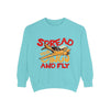 Unisex Garment-Dyed Sweatshirt - Spread Your Wings and Fly, Cozy Casual Wear, Perfect for Aviation Lovers, Gift Idea for Pilots, [...]