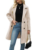 Winter Korean Style Slim Mid-length Double Breasted Turn-down Collar Coat