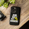 Dynamic Phone Case with Motivational Design - Aim High, Fly Higher!