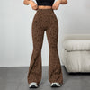 High-waisted Butt-lifting Printed Flared Athletic Pants