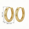 925 Sterling Silver Elegant Minimalist Polished Metallic Small Huggie Hoop Earrings