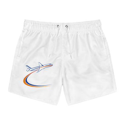 Airplane Print Swim Trunks for Travel Enthusiasts