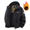 Men's Loose Casual Hooded And Velvet Printed Jacket