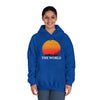 Sunset Vibes Unisex Hooded Sweatshirt - 'THE WORLD' Design