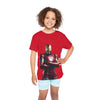 Kids Iron Man Sports Jersey - Red Superhero Tee for Active Play