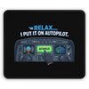 Relax I Put It On Autopilot Gaming Mouse Pad — Pilot Cockpit Design