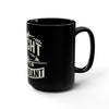 Flight Attendant Coffee Mug — 15oz Black Ceramic Gift for Cabin Crew