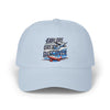 Explore Dream Discover Dad Cap - Adventure Inspired White Baseball Hat