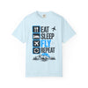 Eat Sleep Fly Repeat T-Shirt — Pilot & Aviation Travel Tee