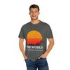 Adventure-Inspired Unisex Garment-Dyed T-shirt - 'The World Is Your Playground'