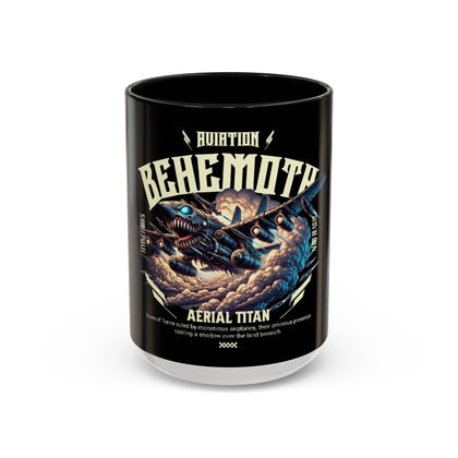 Aerial Titan Behemoth Coffee Mug | Unique Aviation Gift, Collectible Drinkware, Dragon Art Mug, Fantasy Coffee Cup, Cool Gifts for Him