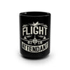Flight Attendant Coffee Mug — 15oz Black Ceramic Gift for Cabin Crew
