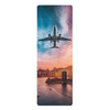 Travel-Inspired Rubber Yoga Mat - Sky and Cityscape Design