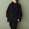 Plus-size Loose-fitting Long-sleeve Womens Casual Lambswool Coat