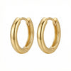 925 Sterling Silver Elegant Minimalist Polished Metallic Small Huggie Hoop Earrings