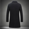 Men's Mid-length Trench Coat Fall Winter Slim Pockets Single-breasted Collar Jacket  Casual Business Comfortable Overcoat Clothing