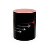 Aviation Jet Mug — Red Leader Flight Trail Coffee Cup (11/15oz)