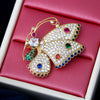 Color Butterfly Zircon Brooch
