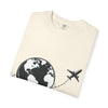Travel Couple T-Shirt — "Different Places, Same Soul" Globe & Plane Tee