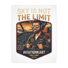 Aviation Pilot Blanket — "Sky Is Not The Limit" Velveteen Microfiber Throw